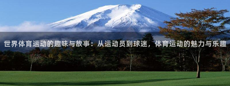 意昂52平台：世界体育运动的趣味与故事：从运动员到球迷，体育运动的魅力与乐趣